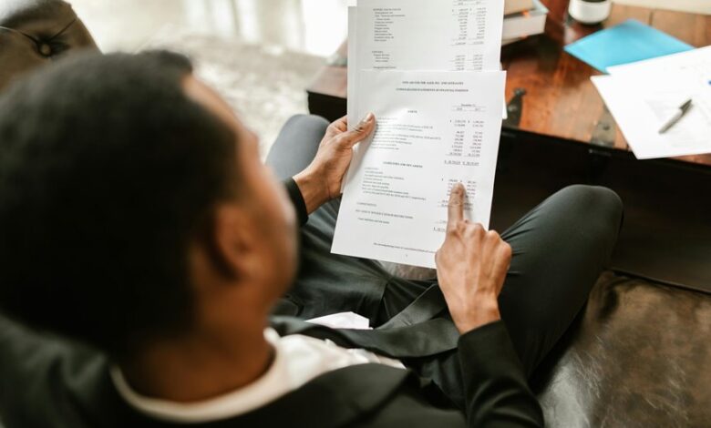 account overview details summary